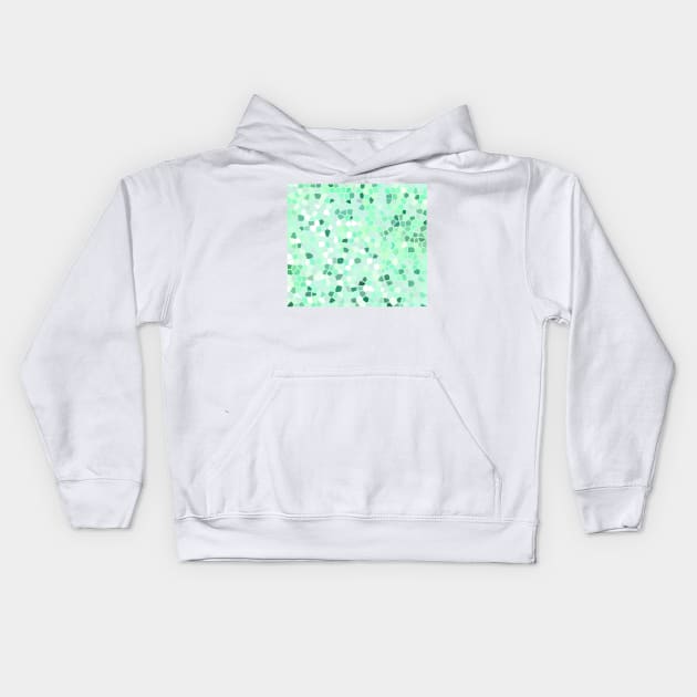 Mint Mosaic Kids Hoodie by Klssaginaw